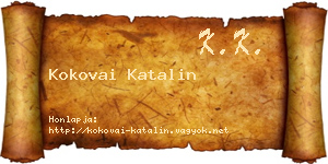 Kokovai Katalin névjegykártya