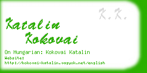 katalin kokovai business card